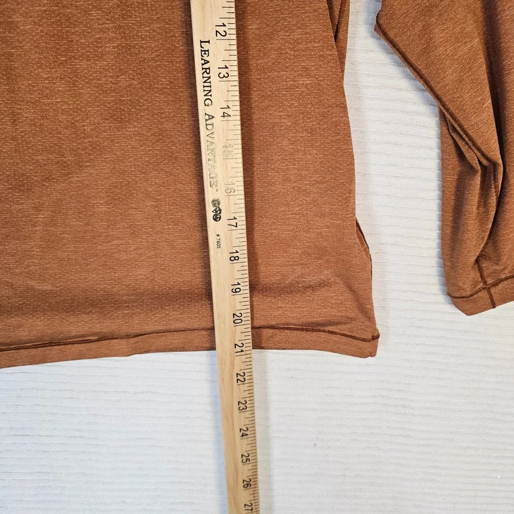 Old Navy Active Boys Large 10-12 Go-Dry Cool Long Sleeve hirt Rust Brown Heather